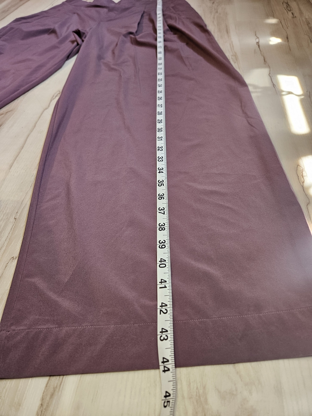 Athleta Brooklyn Heights Wide Leg Pleated Pants Mauve Purple Womens 14 Tall EUC - Picture 4 of 15